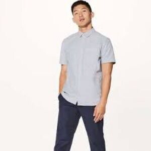 lululemon athletica Gray on time Button-Down Shirt